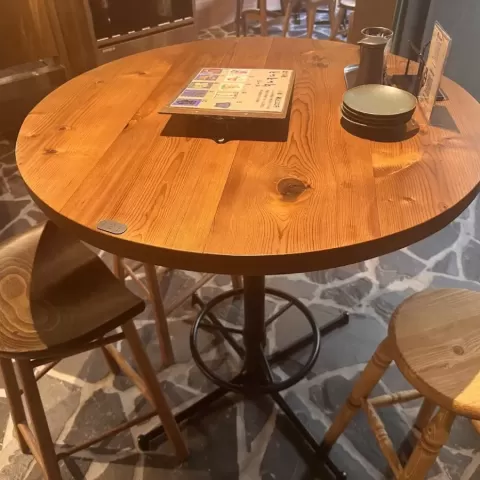 丸テーブル天板（クリア塗装品）サムネイル